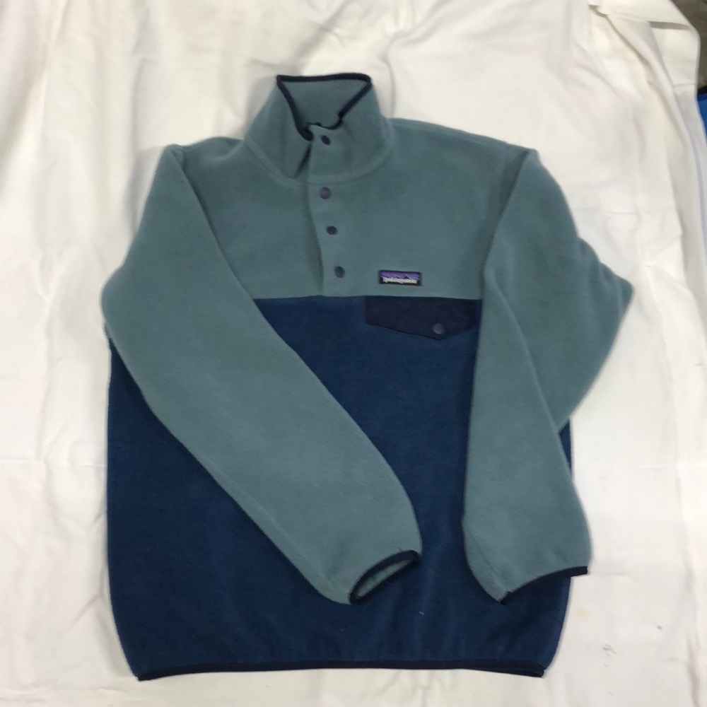Fleece blue teal pullover
